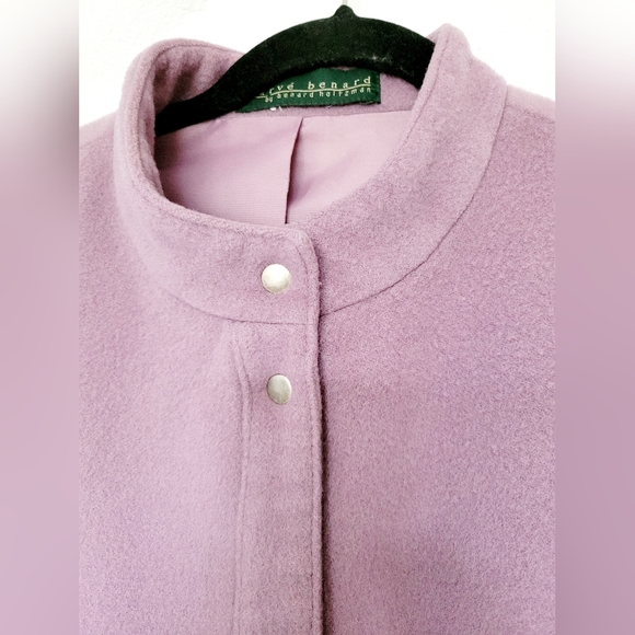 Harve Benard by Benard Holtzman Women's Wool Jacket Snap Knit Sleeve Lavender 16 - Picture 15 of 16